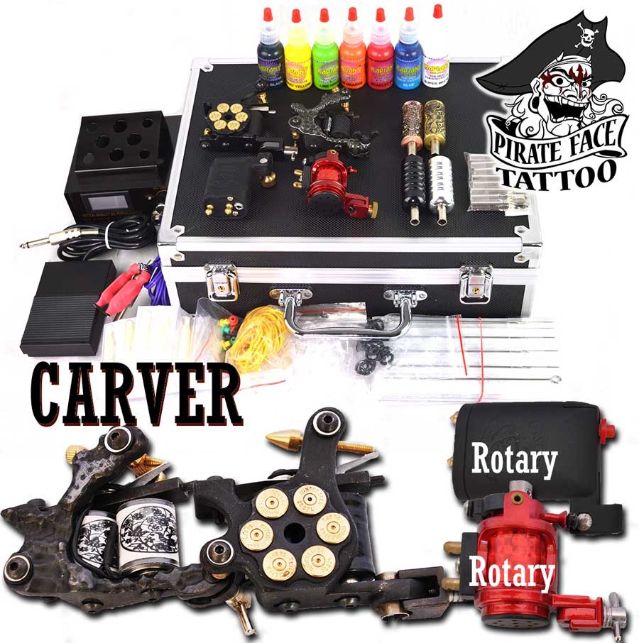 Complete Tattoo Machine Kit Complete Rotary Tattoo Pen Power Supply Kit  with Ink Set for Tattoo Machines for Tattoo Artist